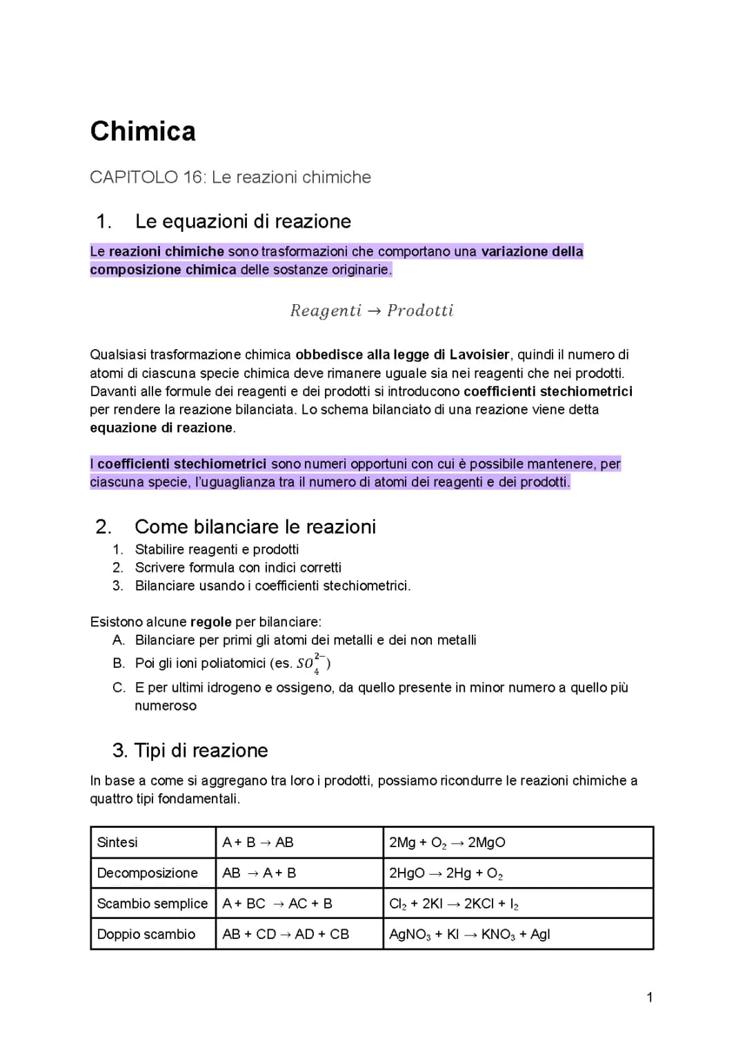 CHIMICA: Velocità di reazione