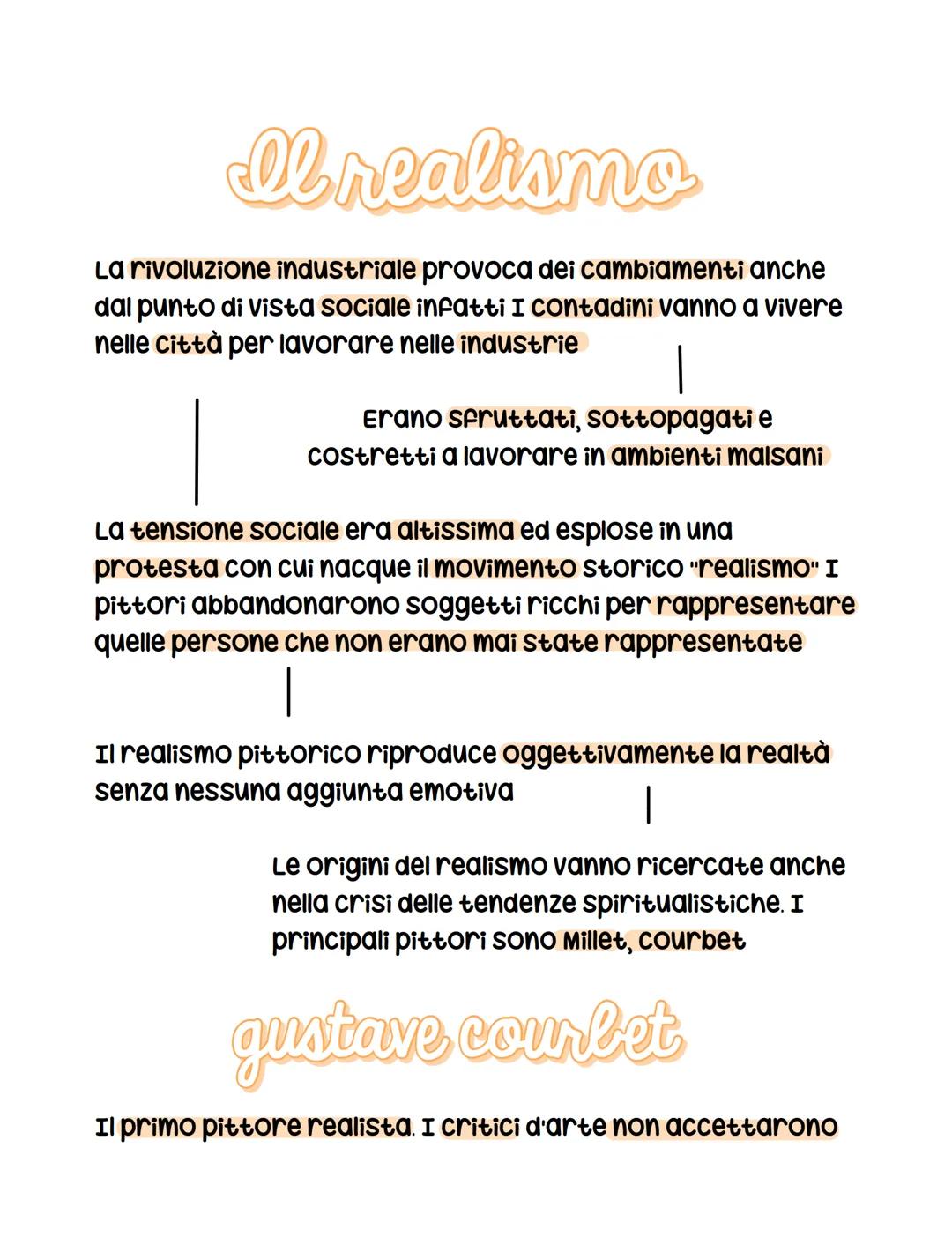 ll realismo
La rivoluzione industriale provoca dei cambiamenti anche
dal punto di vista sociale infatti I contadini vanno a vivere
nelle cit