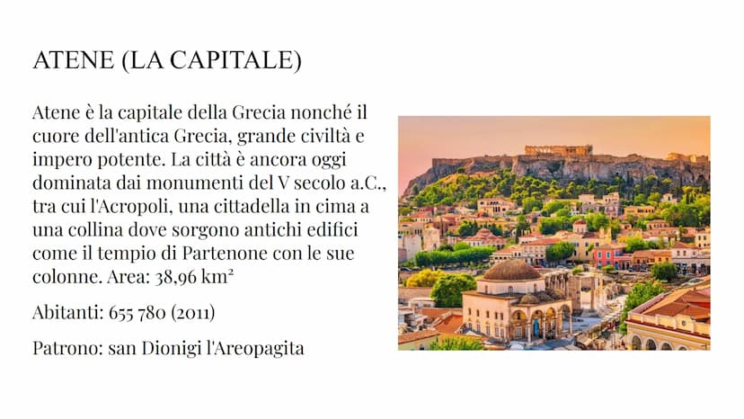 LA GRECIA
LIVIA NASTASI, BENEDETTA CUCINI 2°D, 11/05/2023 DOVE SI TROVA LA GRECIA?
La grecia è una penisola. E' situata
nel sud d'Europa e s
