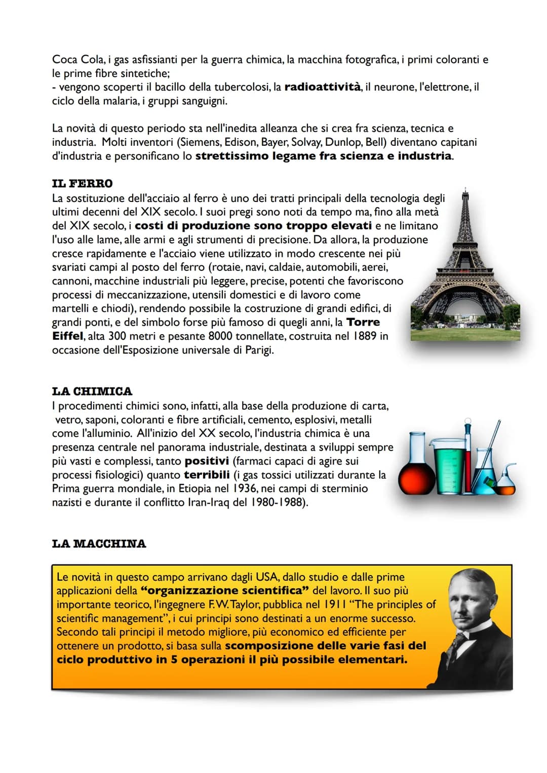 La Seconda Rivoluzione industriale
Fra XIX e XX secolo, l'industrializzazione si impone come via necessaria e
imprescindibile per lo svilupp