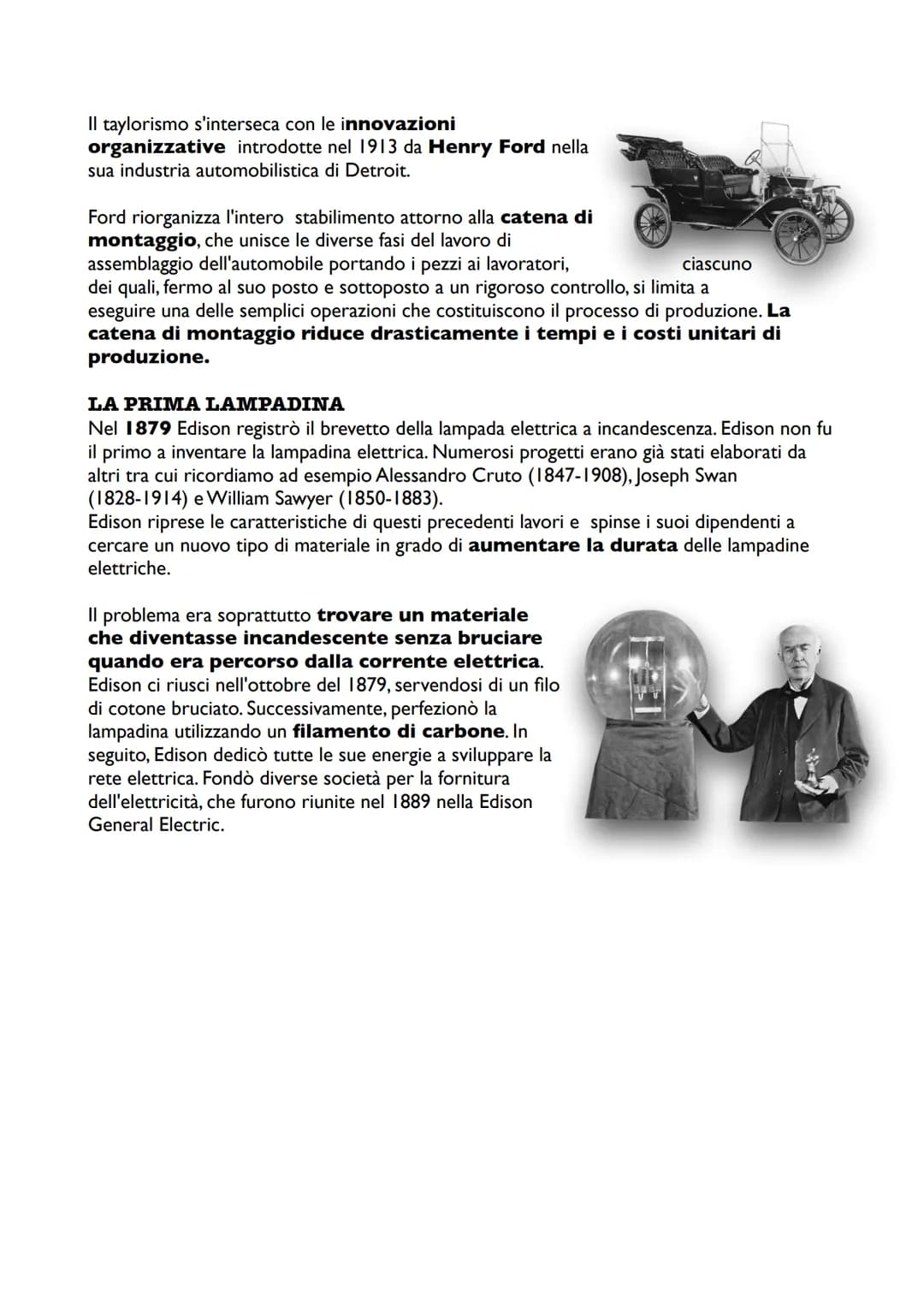 La Seconda Rivoluzione industriale
Fra XIX e XX secolo, l'industrializzazione si impone come via necessaria e
imprescindibile per lo svilupp