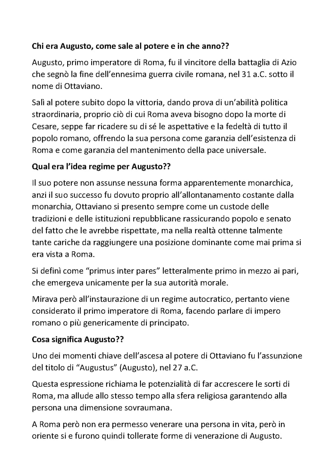 Storia di Augusto e Nerone: Curiosità e Fatti Importanti