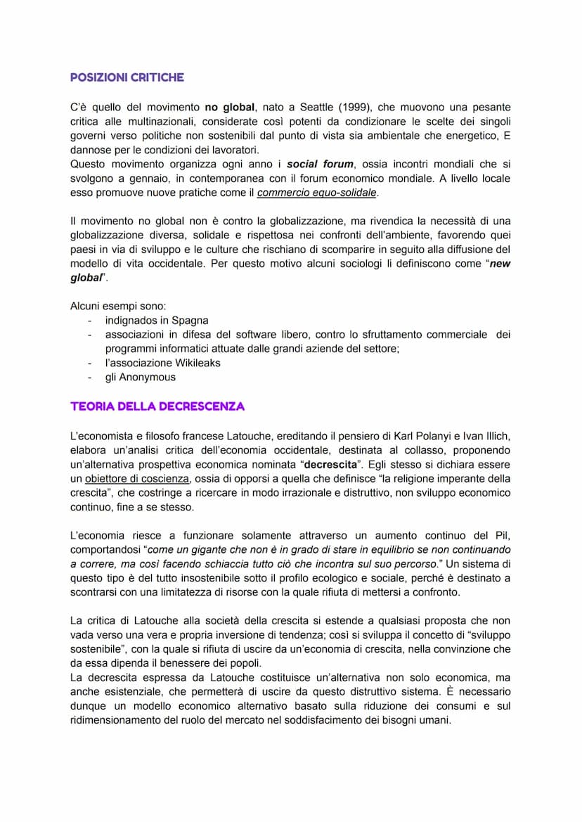 GLOBALIZZAZIONE
Il termine globalizzazione e mondializzazione sono entrati nel lessico sociologico negli anni
80', e indica un insieme di fe