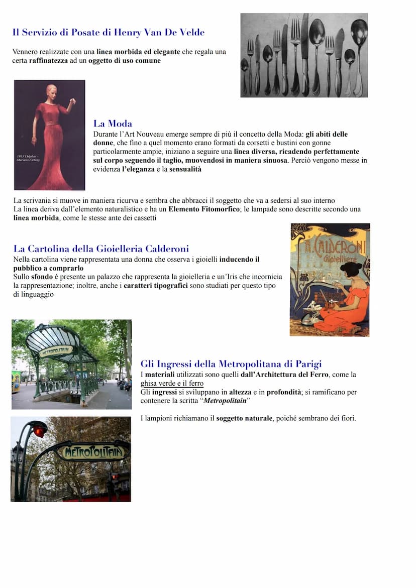 L'Art Nouveau
Tra la fine del 1800 e gli inizi del 1900 ci fu un grande crisi, in cui iniziarono ad emergere:
- l'entusiasmo per lo sviluppo