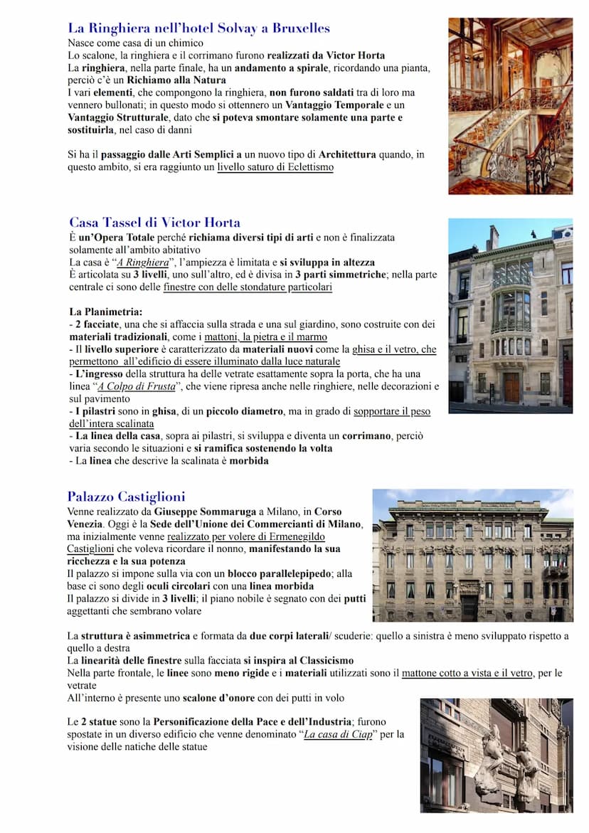 L'Art Nouveau
Tra la fine del 1800 e gli inizi del 1900 ci fu un grande crisi, in cui iniziarono ad emergere:
- l'entusiasmo per lo sviluppo