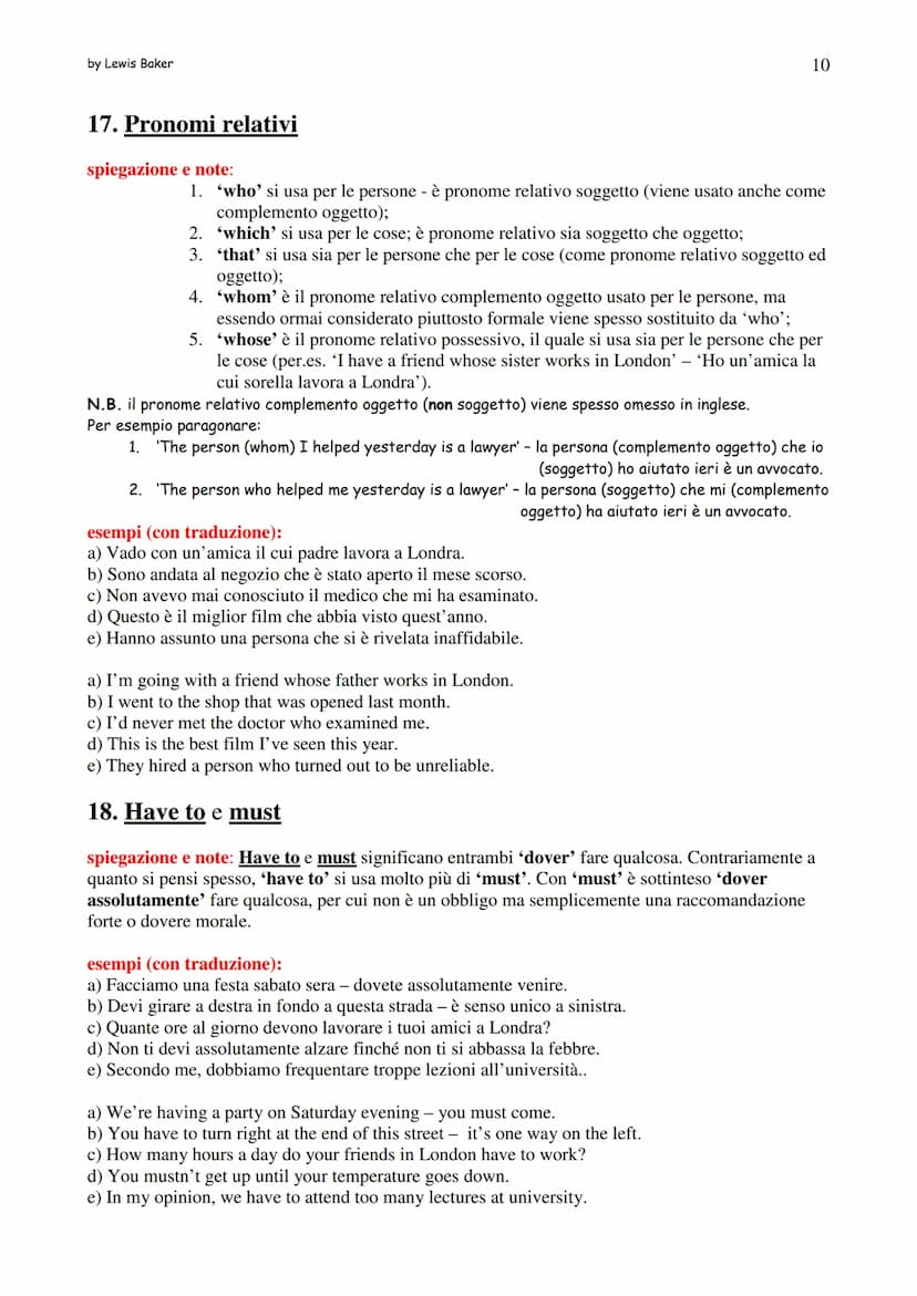 by Lewis Baker
Grammatica d'inglese semplificata
Elenco argomenti (i numeri indicano il paragrafo, non la pagina)
1. Present Simple
2. Prese