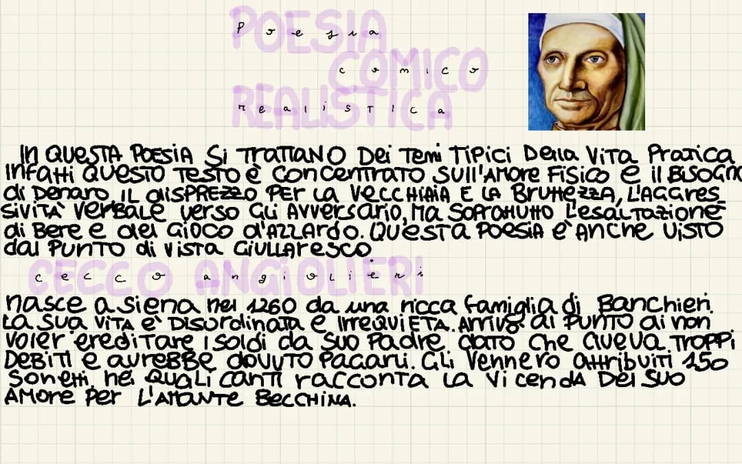 cerco Angiolieri e la poesia comico realistica🫶🏻❤️‍🩹
