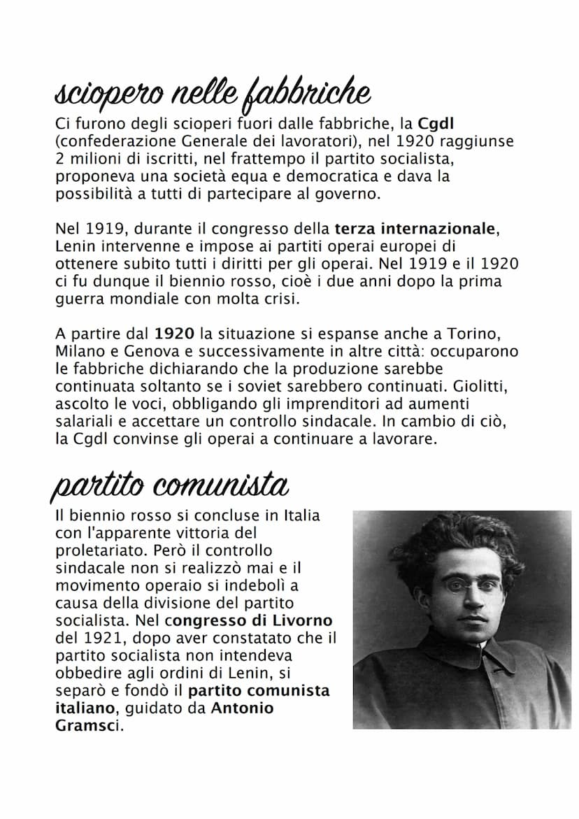 Fascismo
Il fascismo in Italia è stato un movimento politico guidato da
Benito Mussolini che ha governato il paese dal 1922 al
1943. Il fasc