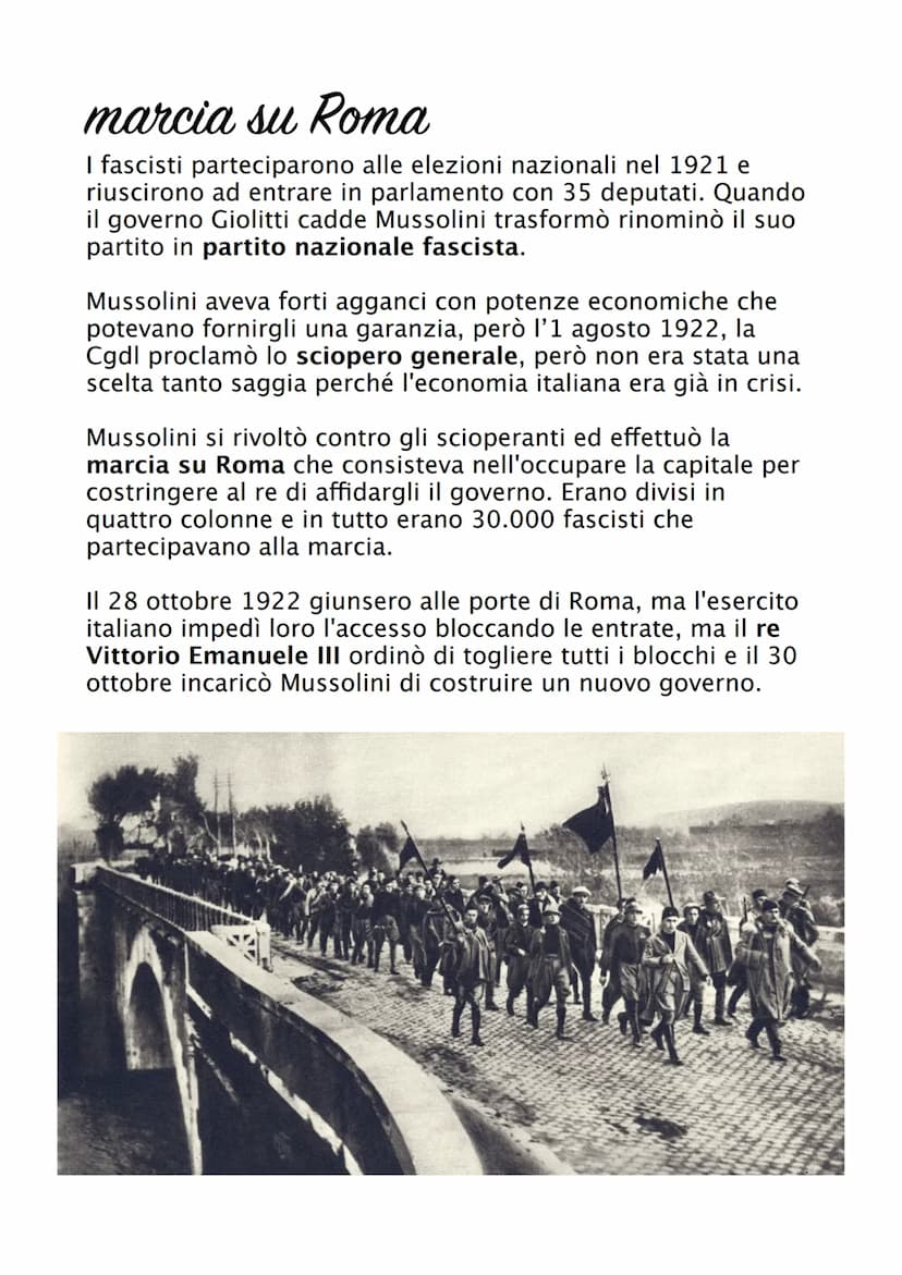 Fascismo
Il fascismo in Italia è stato un movimento politico guidato da
Benito Mussolini che ha governato il paese dal 1922 al
1943. Il fasc