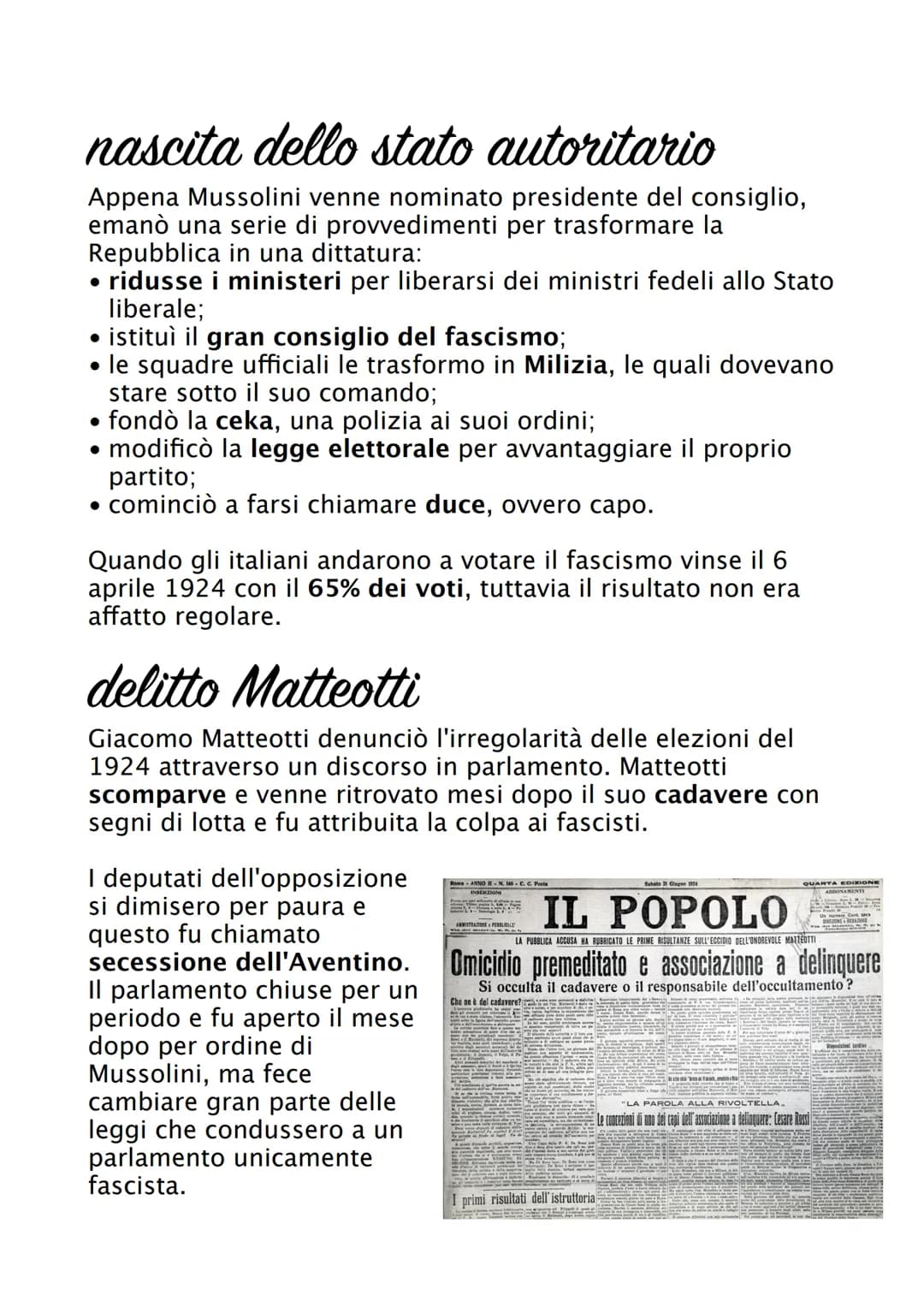 Fascismo
Il fascismo in Italia è stato un movimento politico guidato da
Benito Mussolini che ha governato il paese dal 1922 al
1943. Il fasc