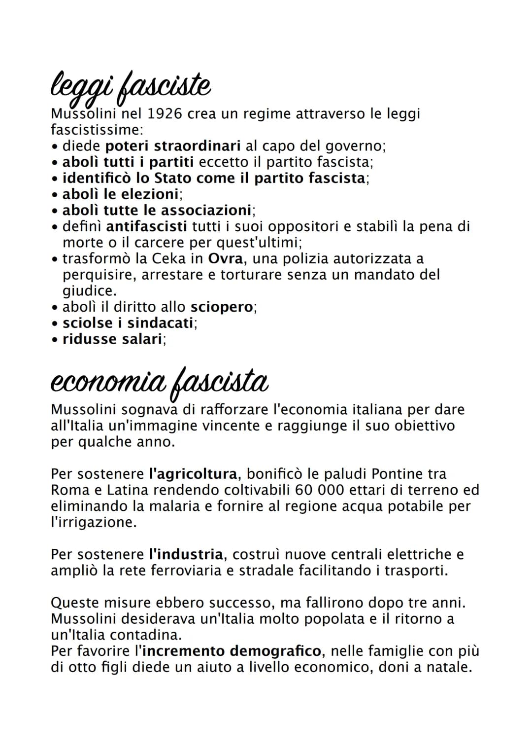Fascismo
Il fascismo in Italia è stato un movimento politico guidato da
Benito Mussolini che ha governato il paese dal 1922 al
1943. Il fasc