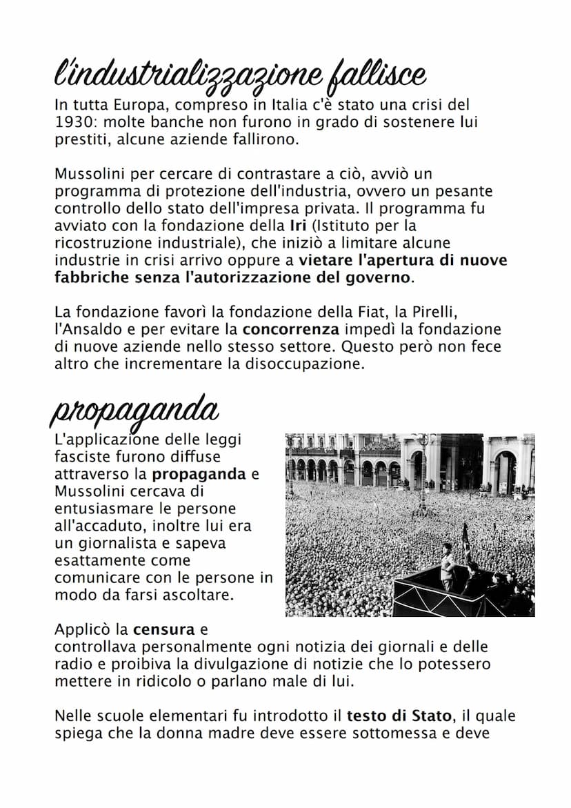 Fascismo
Il fascismo in Italia è stato un movimento politico guidato da
Benito Mussolini che ha governato il paese dal 1922 al
1943. Il fasc