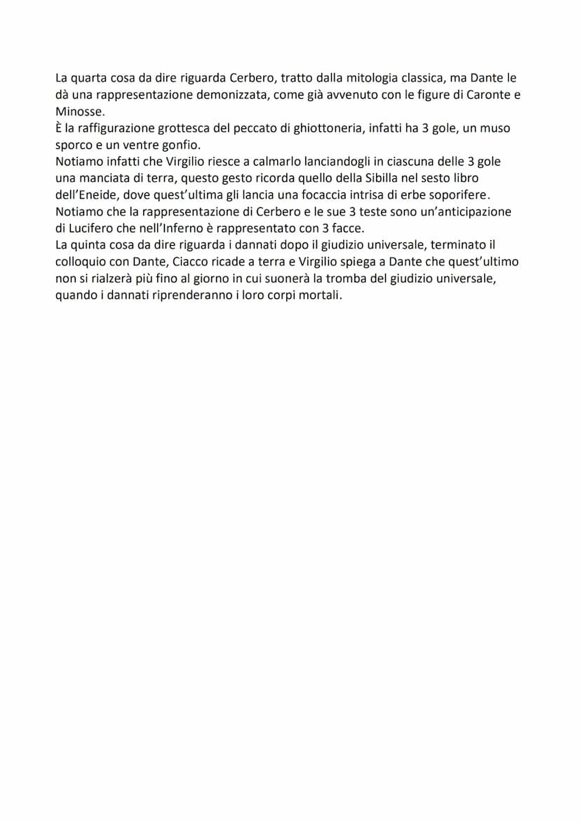 Riassunto:
Dante dopo esser svenuto alla fine del colloquio con Paolo e Francesca si risveglia
nel terzo cerchio, dove risiedono le anime de