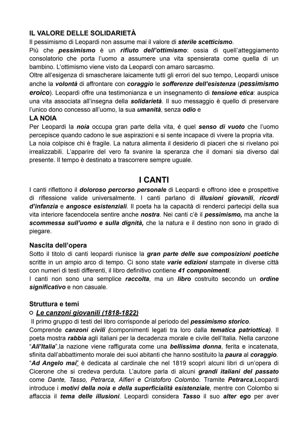 GIACOMO LEOPARDI
LA VITA
Nel 1798 il borgo di Recanati faceva parte dello Stato Pontificio e si trovava in una realtà
lontana dalle inquietu