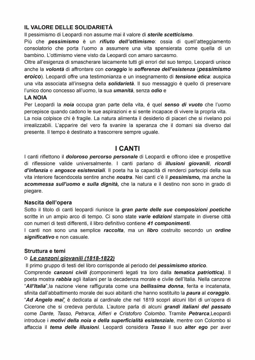 GIACOMO LEOPARDI
LA VITA
Nel 1798 il borgo di Recanati faceva parte dello Stato Pontificio e si trovava in una realtà
lontana dalle inquietu