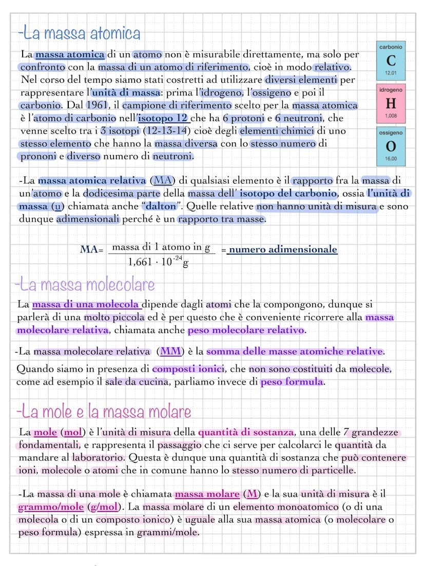 La tavola periodica
Tra il 1869 e il 1871 il chimico russo
Mendeleev ordinò gli elementi in base ad
una legge periodica elaborata tenendo co