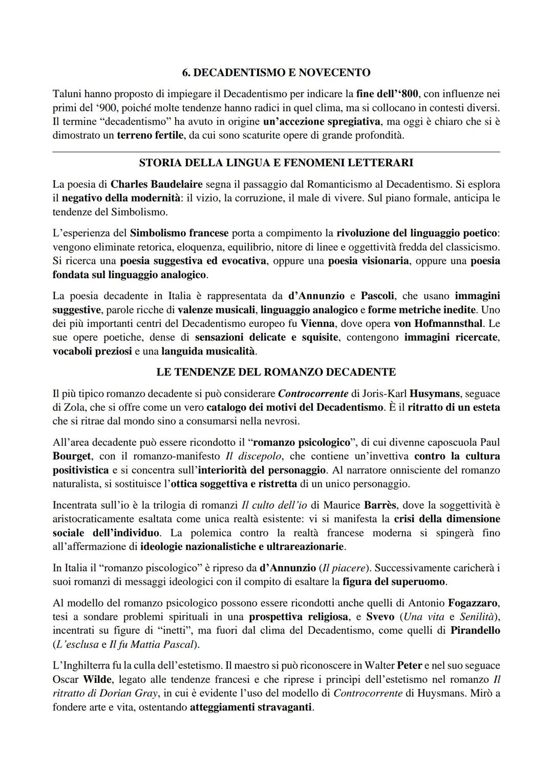 # IL DECADENTISMO (1880-1900)

Il 26 maggio 1883, sul periodico parigino "Le Chat Noir", Paul Verlaine pubblicava un sonetto in
cui affermav