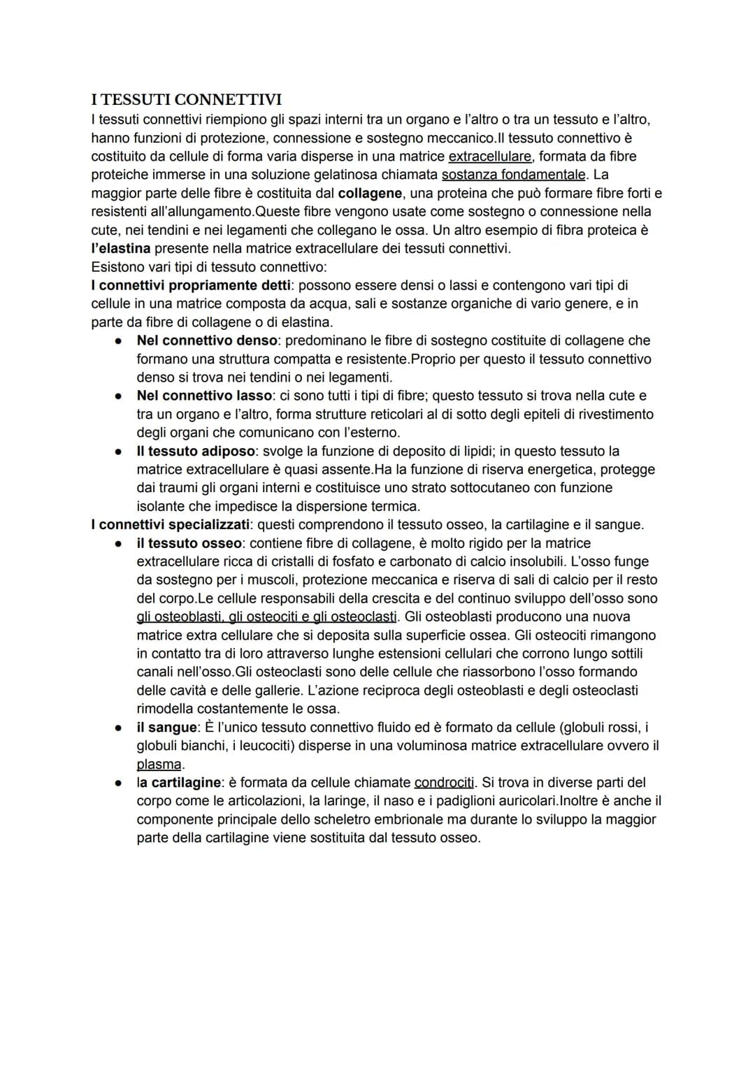 I TESSUTI
Il corpo umano deriva dallo sviluppo dello zigote che, con la mitosi, si divide più volte
generando cellule che si organizzano e s