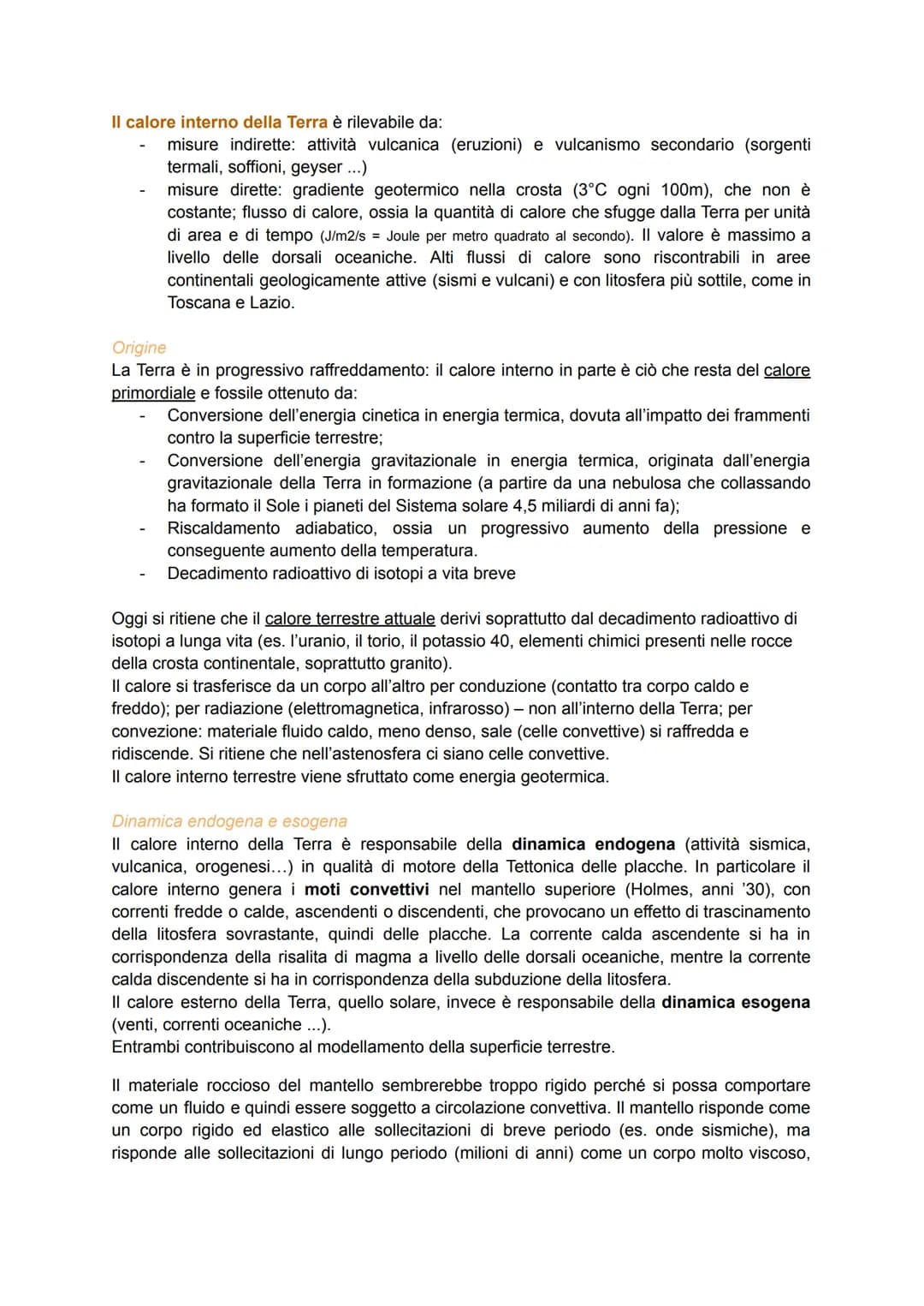 INTERNO DELLA TERRA, CALORE E MAGNETISMO
Dallo studio dell'interno della Terra (raggio medio 6371 Km) si sono ricavati:
dati diretti:
dai pr