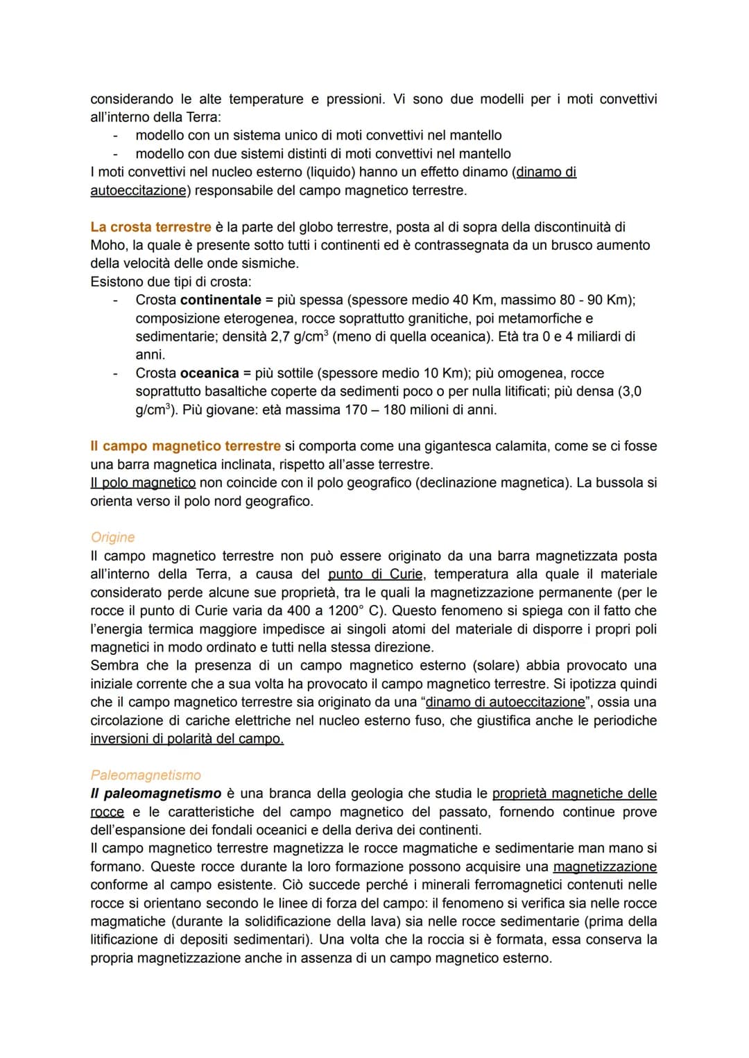 INTERNO DELLA TERRA, CALORE E MAGNETISMO
Dallo studio dell'interno della Terra (raggio medio 6371 Km) si sono ricavati:
dati diretti:
dai pr