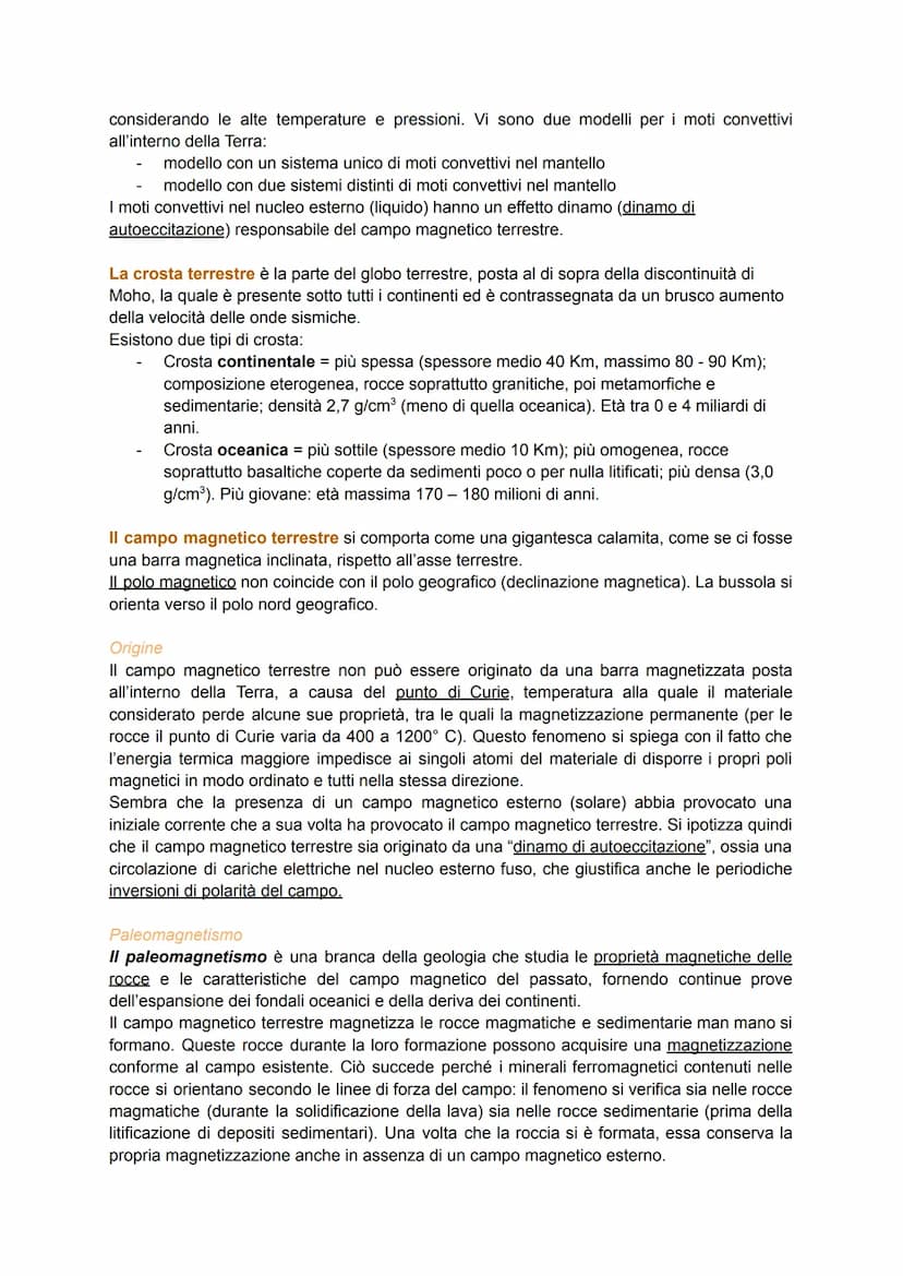 INTERNO DELLA TERRA, CALORE E MAGNETISMO
Dallo studio dell'interno della Terra (raggio medio 6371 Km) si sono ricavati:
dati diretti:
dai pr