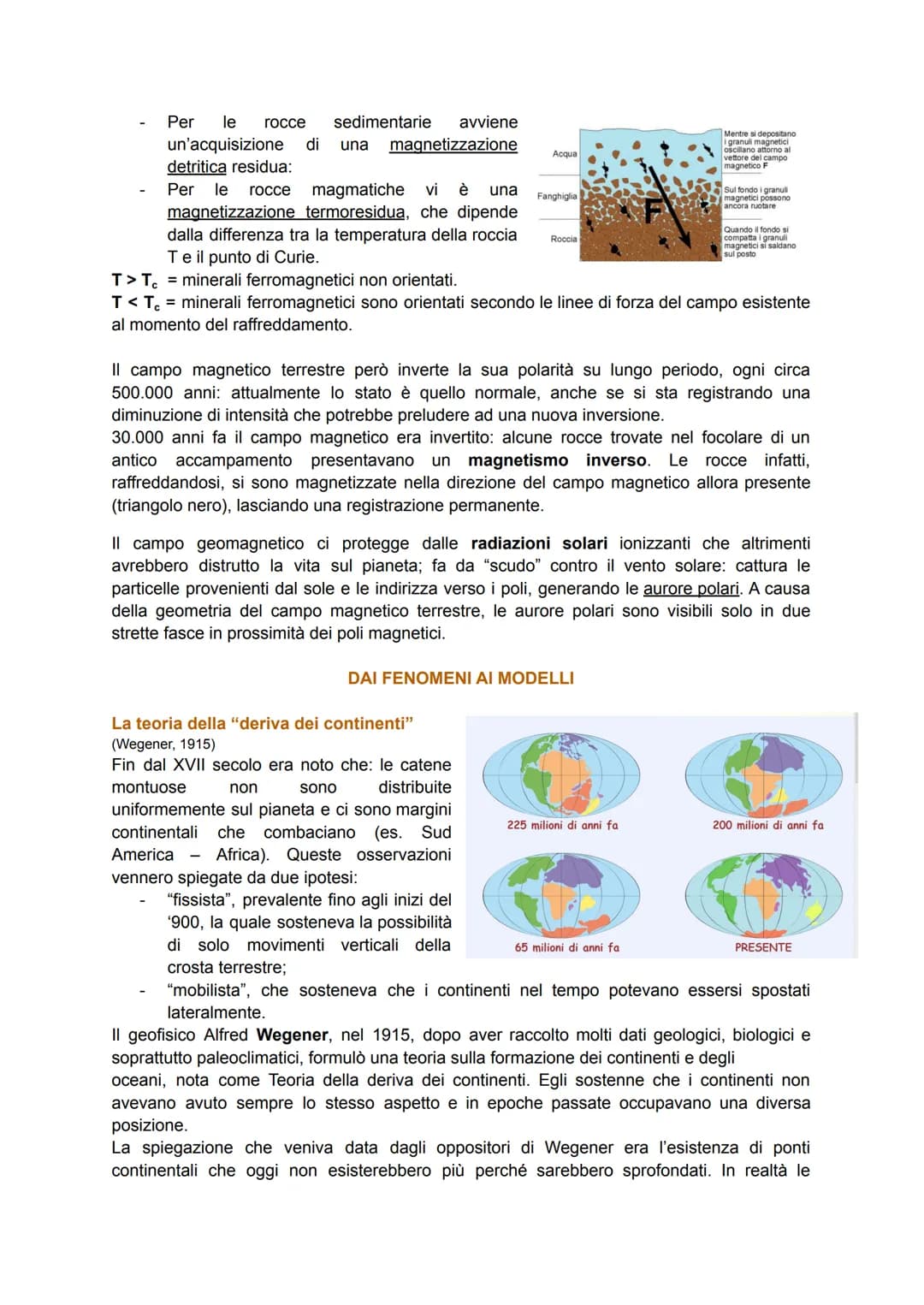 INTERNO DELLA TERRA, CALORE E MAGNETISMO
Dallo studio dell'interno della Terra (raggio medio 6371 Km) si sono ricavati:
dati diretti:
dai pr