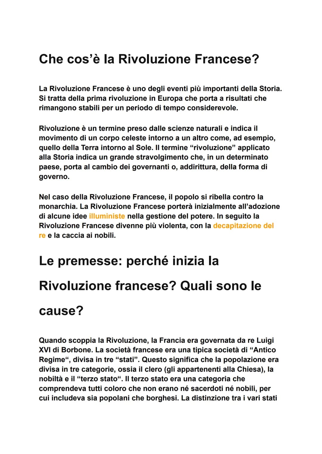 Che cos'è la Rivoluzione Francese?
La Rivoluzione Francese è uno degli eventi più importanti della Storia.
Si tratta della prima rivoluzione
