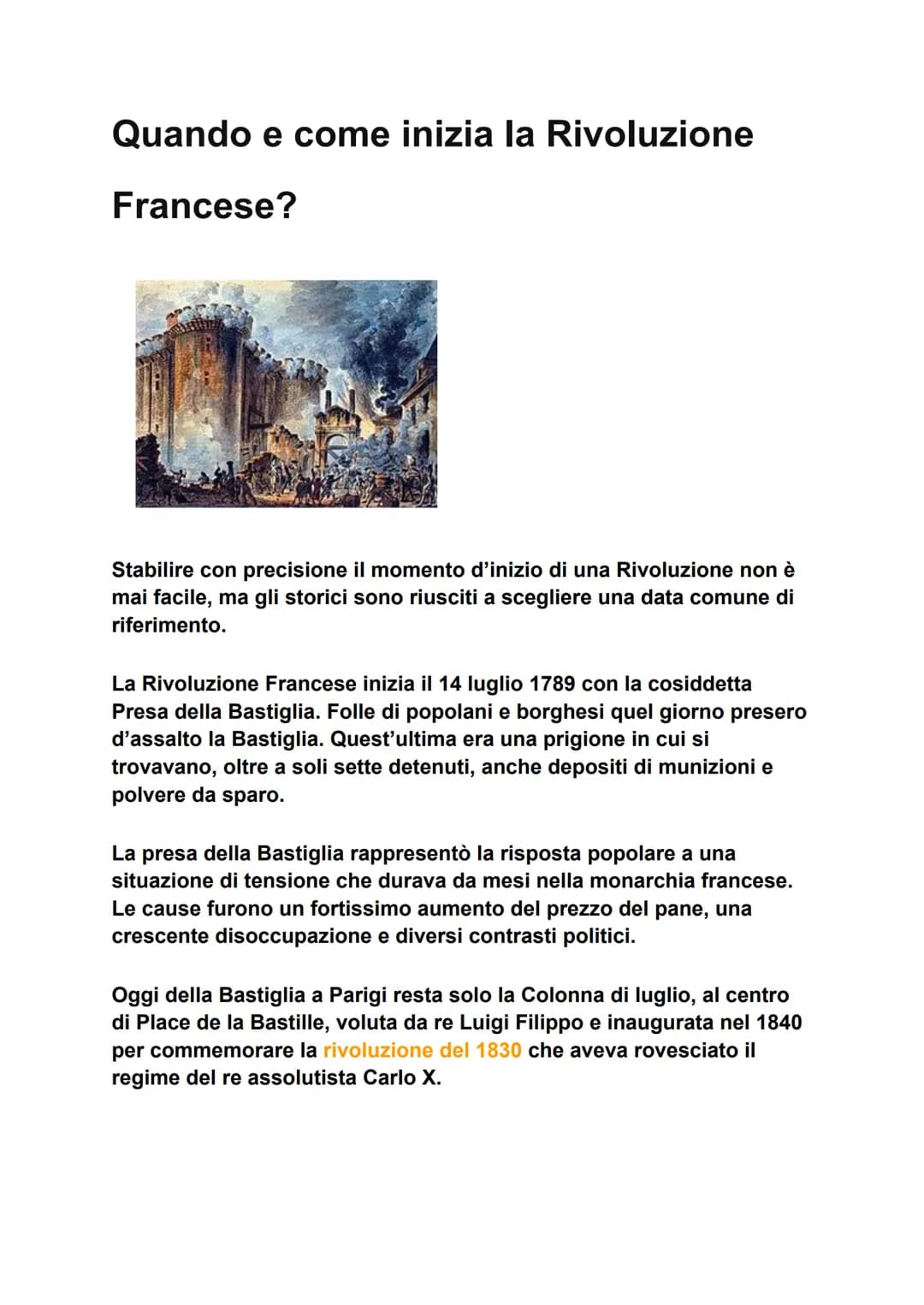 Che cos'è la Rivoluzione Francese?
La Rivoluzione Francese è uno degli eventi più importanti della Storia.
Si tratta della prima rivoluzione