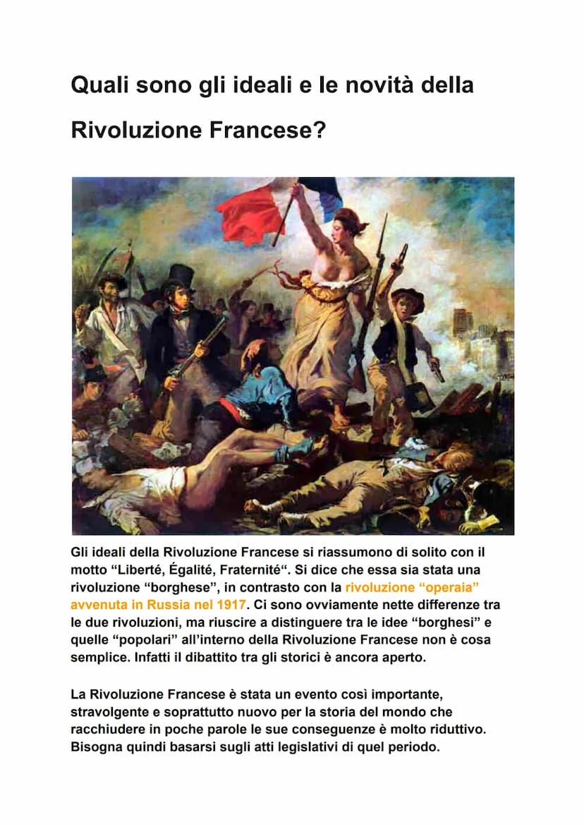 Che cos'è la Rivoluzione Francese?
La Rivoluzione Francese è uno degli eventi più importanti della Storia.
Si tratta della prima rivoluzione