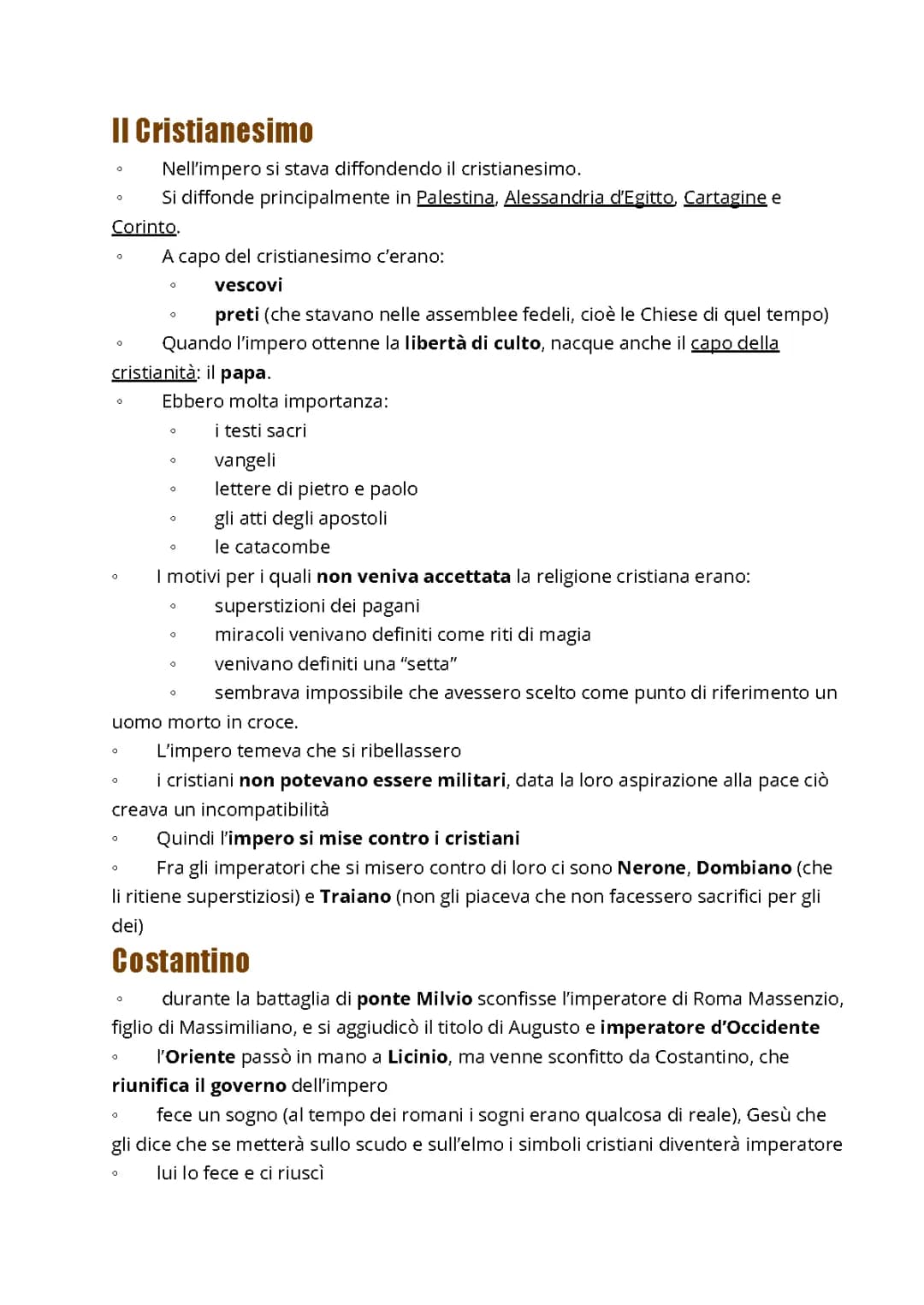Storia da Cristianesimo ai Longobardi