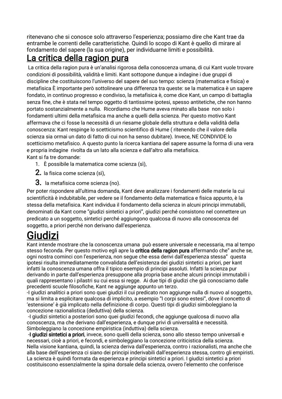 Immanuel Kant
Dissertazione del 70
Nel 1770, Kant pubblica "La forma e i principi della conoscenza sensibile e intellegibile", opera che
seg
