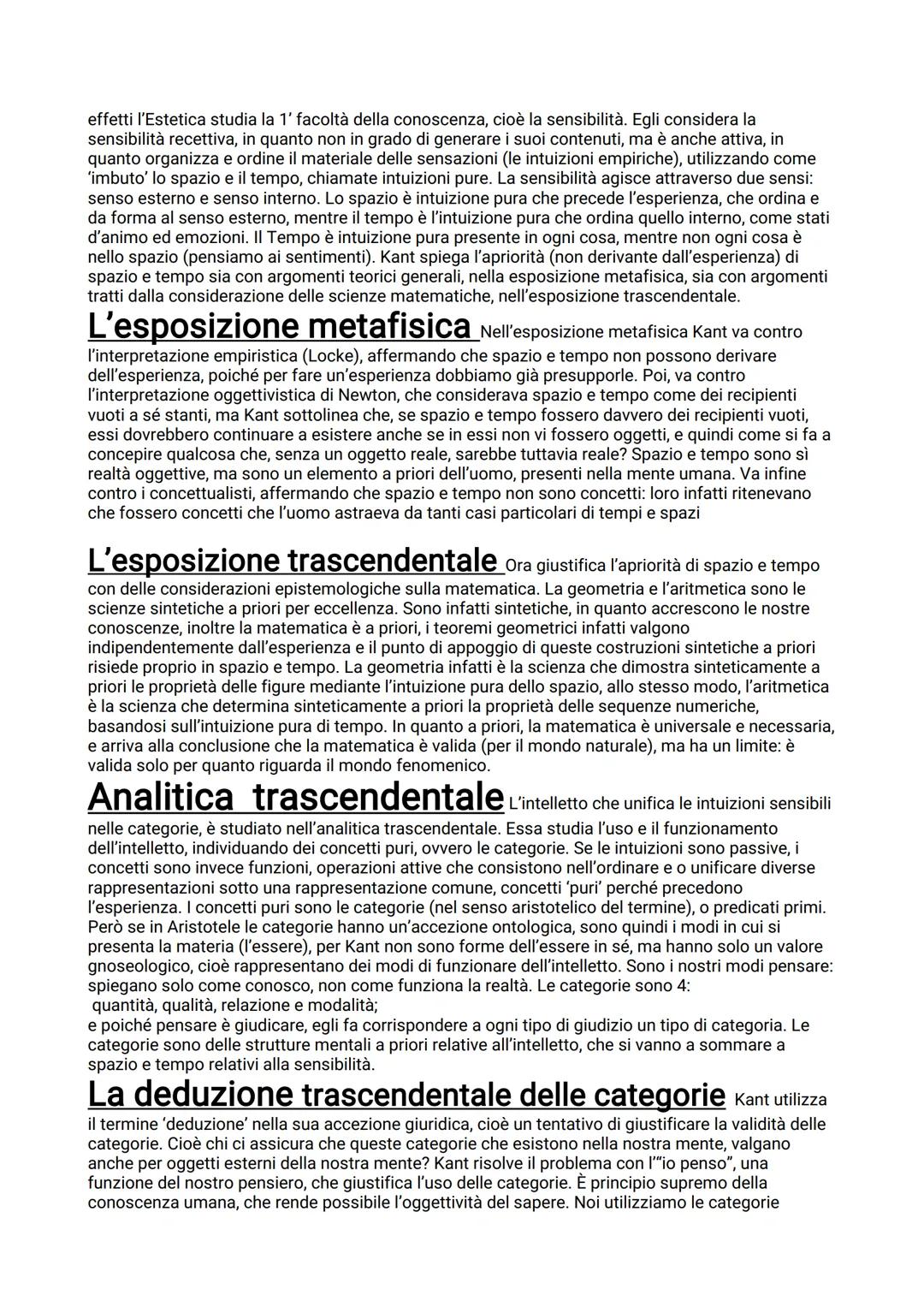 Immanuel Kant
Dissertazione del 70
Nel 1770, Kant pubblica "La forma e i principi della conoscenza sensibile e intellegibile", opera che
seg