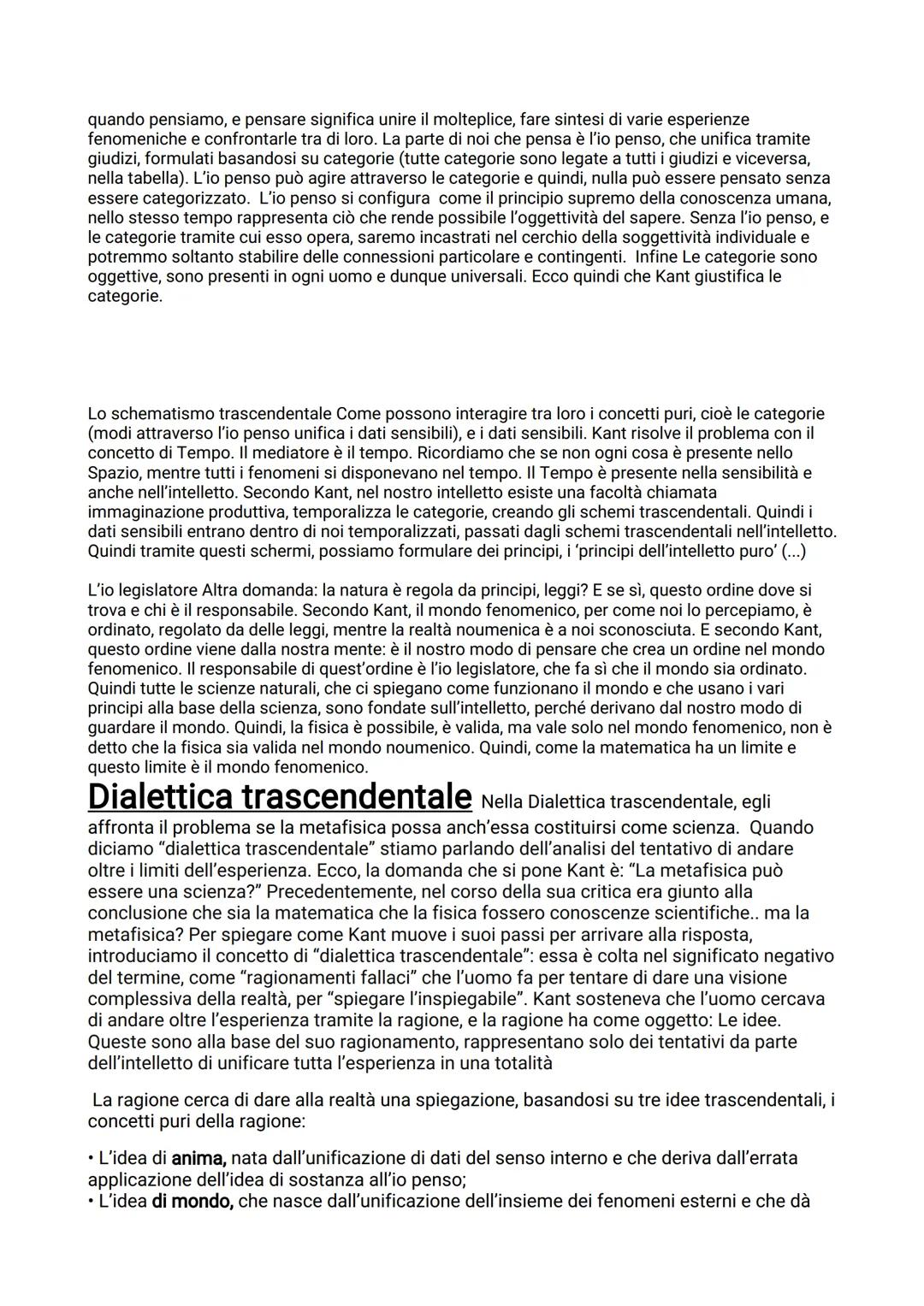 Immanuel Kant
Dissertazione del 70
Nel 1770, Kant pubblica "La forma e i principi della conoscenza sensibile e intellegibile", opera che
seg