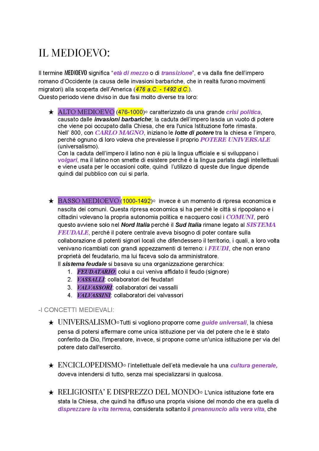 IL MEDIOEVO IN LETTERATURA