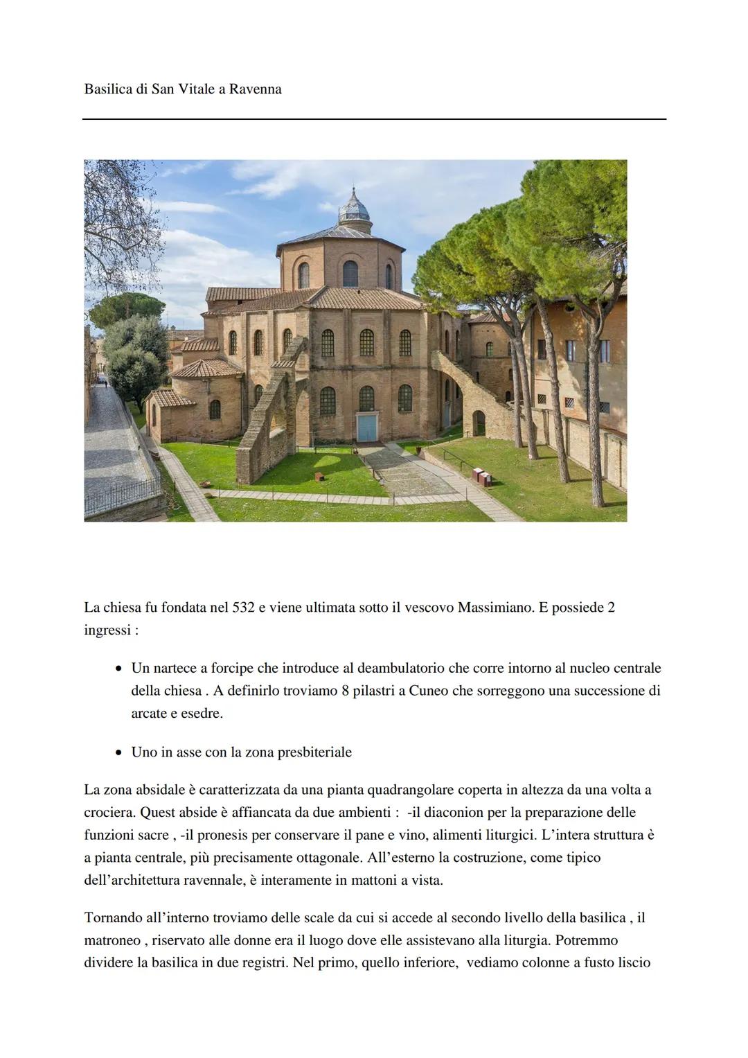 basilica di San Vitale- Architettura e mosaici