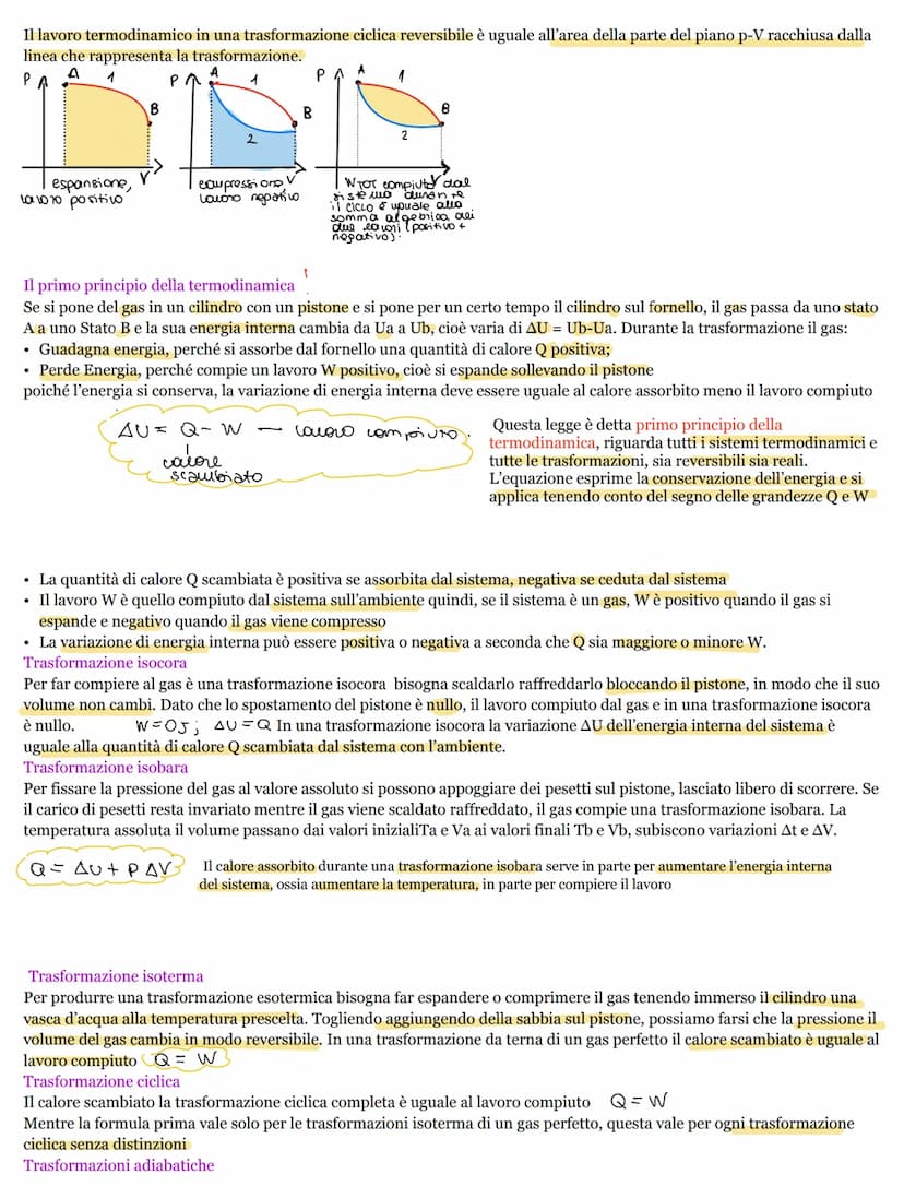 IL PRIMO PRINCIPIO DELLA TERMODINAMICA
Le trasformazioni termodinamiche
Un sistema termodinamico è un corpo un insieme di corpi che immagini