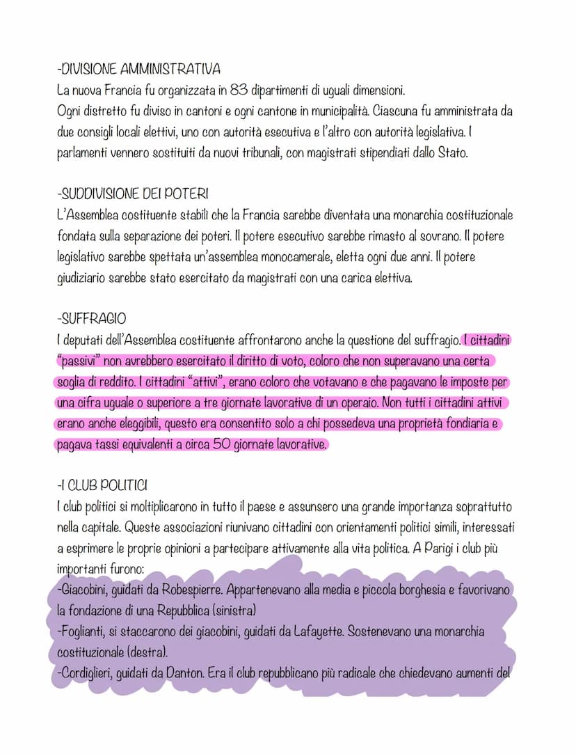 RIVOLUZIONE FRANCESE
-LESSICO
progressista, chi necessita riforme che aiutano il progresso e l'evoluzione della società.
Vogliono un cambiam