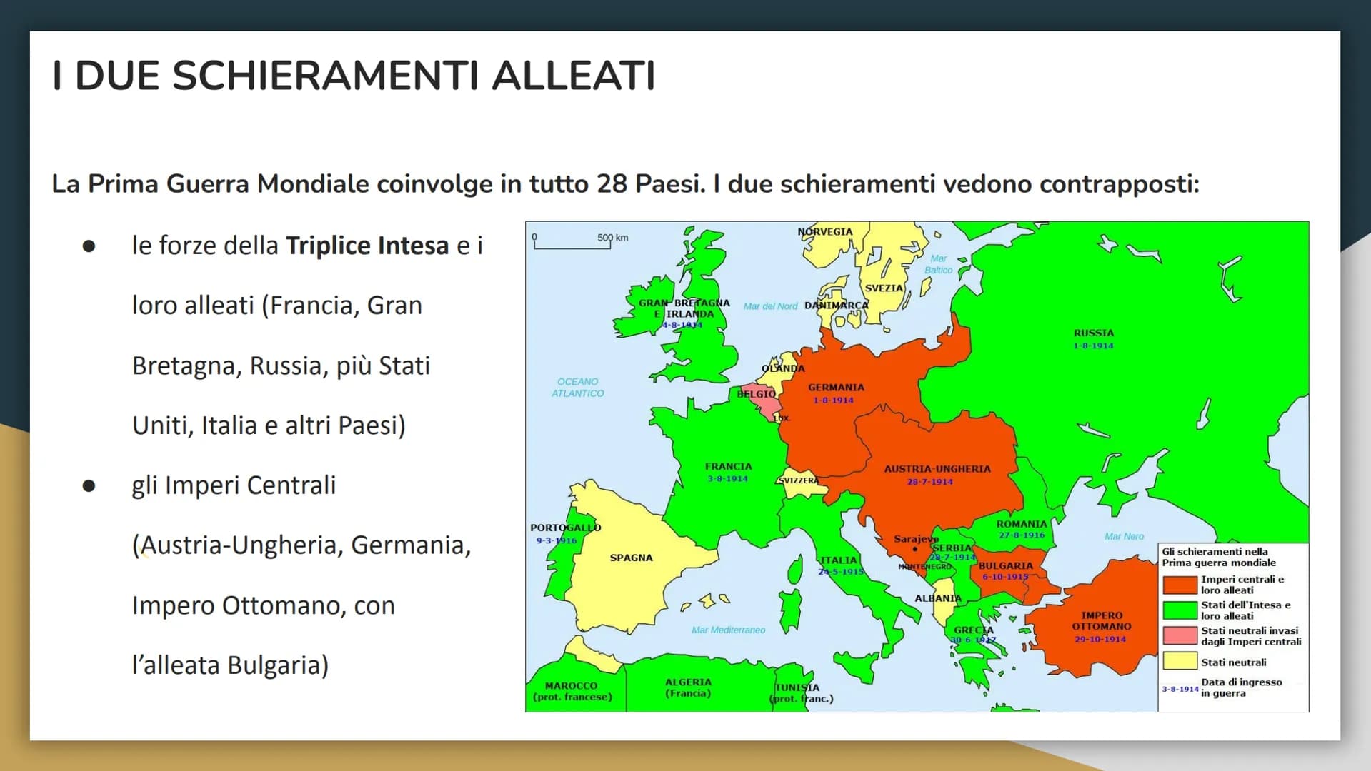 I GUERRA MONDIALE
La Prima Guerra Mondiale è
stato un conflitto di
dimensioni intercontinentali
che ha coinvolto le principali
potenze, così