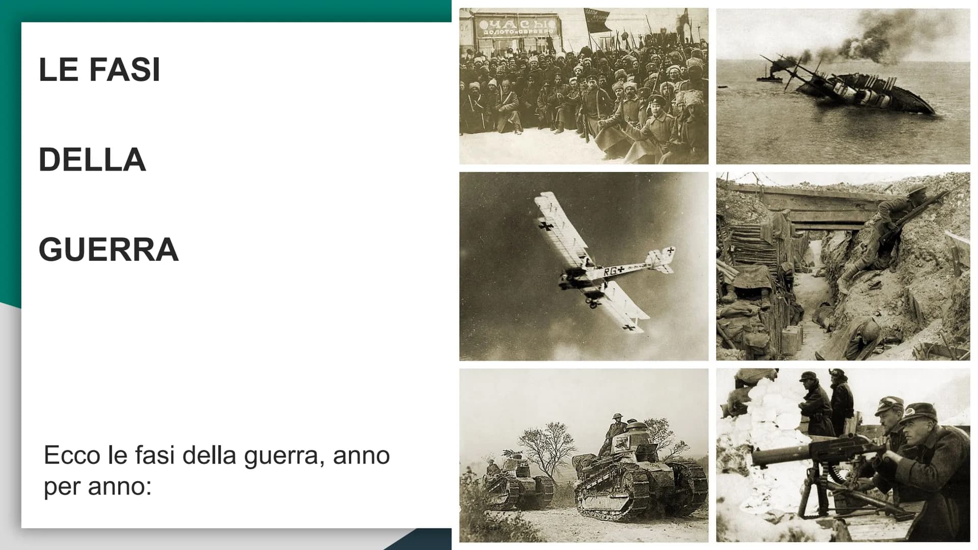 I GUERRA MONDIALE
La Prima Guerra Mondiale è
stato un conflitto di
dimensioni intercontinentali
che ha coinvolto le principali
potenze, così