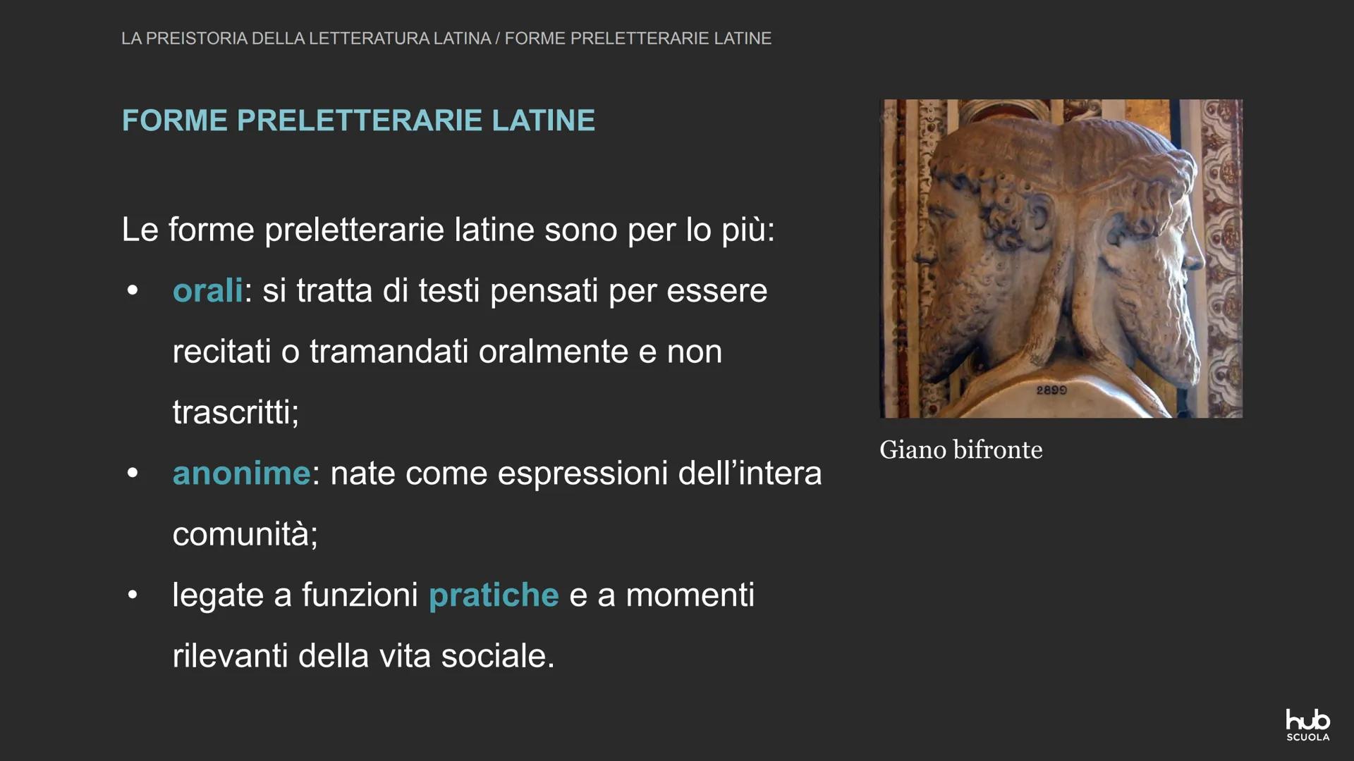 La “preistoria” della
letteratura latina LA PREISTORIA DELLA LETTERATURA LAΤΙΝΑ

LA PREISTORIA DELLA LETTERATURA

Convenzionalmente l'inizio