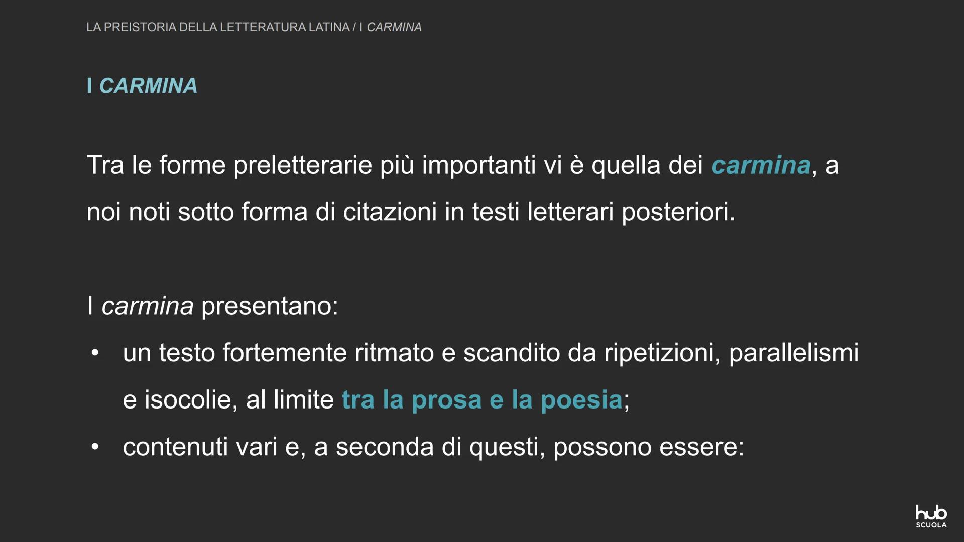La “preistoria” della
letteratura latina LA PREISTORIA DELLA LETTERATURA LAΤΙΝΑ

LA PREISTORIA DELLA LETTERATURA

Convenzionalmente l'inizio
