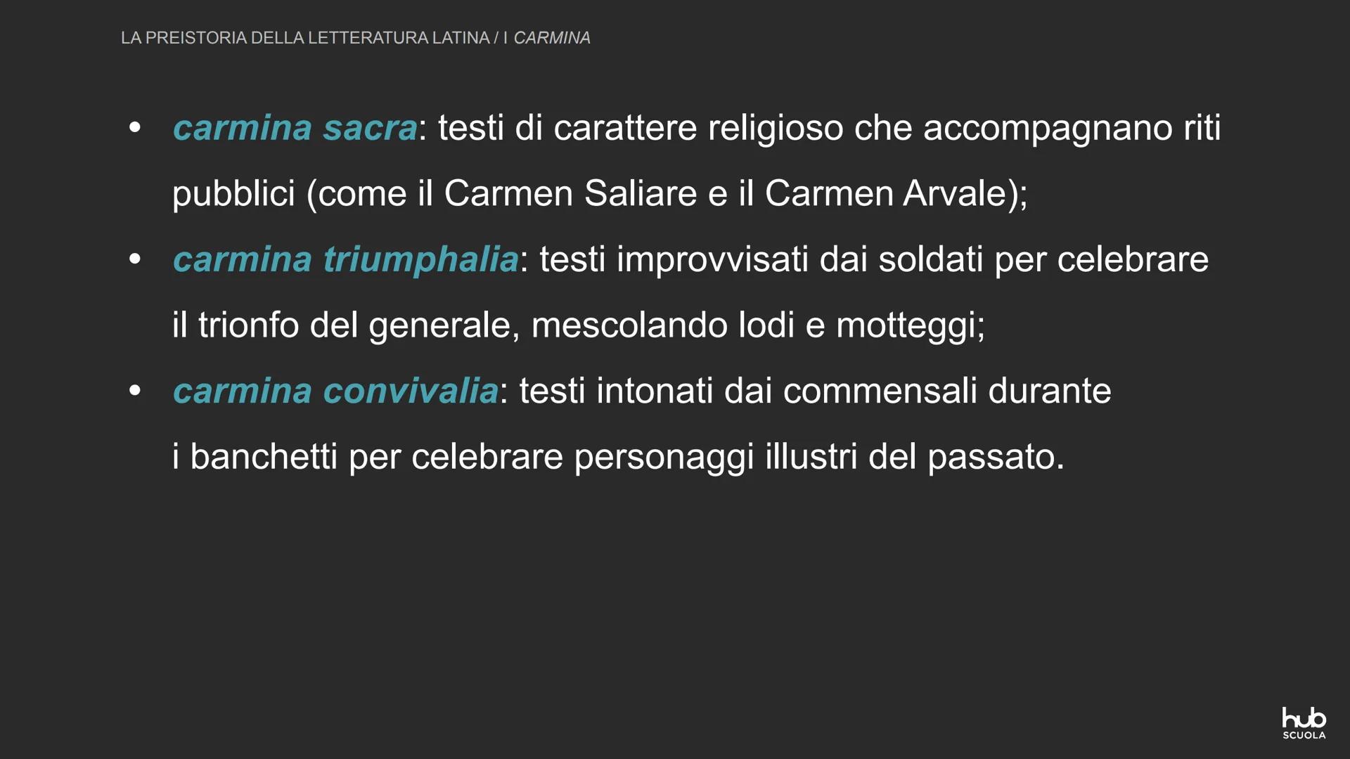 La “preistoria” della
letteratura latina LA PREISTORIA DELLA LETTERATURA LAΤΙΝΑ

LA PREISTORIA DELLA LETTERATURA

Convenzionalmente l'inizio