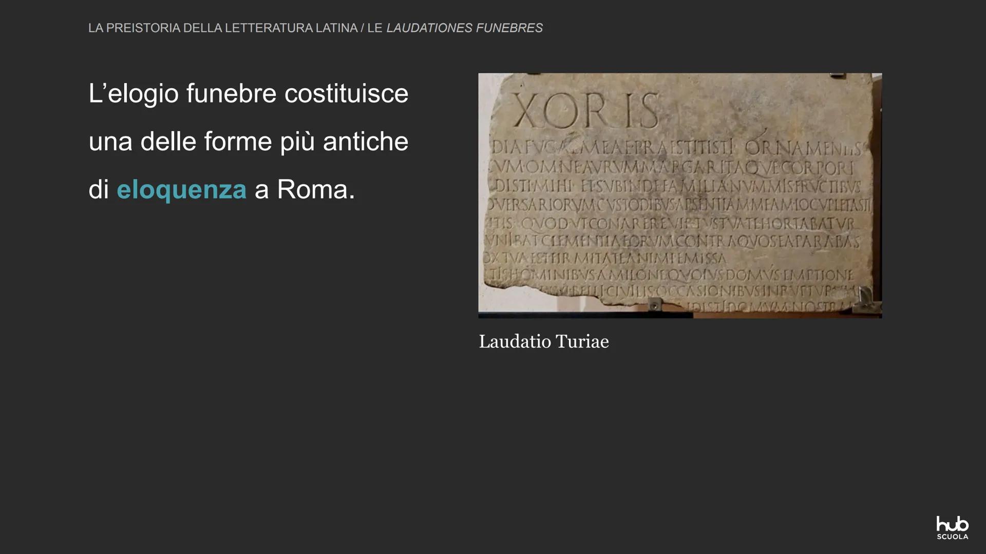 La “preistoria” della
letteratura latina LA PREISTORIA DELLA LETTERATURA LAΤΙΝΑ

LA PREISTORIA DELLA LETTERATURA

Convenzionalmente l'inizio