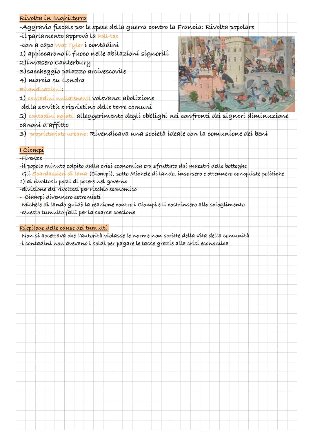 la crisi demografica
Dall'anno 1000 agli inizi del 300
popolazione raddoppiata
- inizio della crisi: annate piovose che portano ad un circol