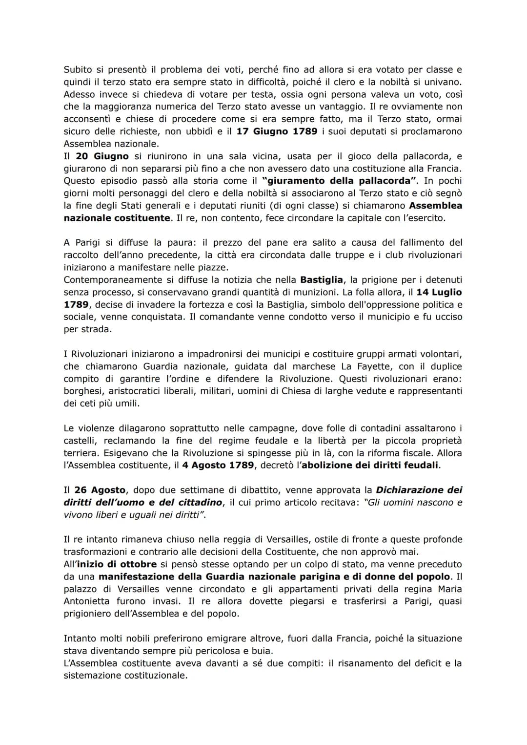 LA RIVOLUZIONE FRANCESE
La Rivoluzione francese (1789-1795) è la terza e ultima grande rivoluzione del 1700 che
coinvolse l'Europa.
LE CAUSE