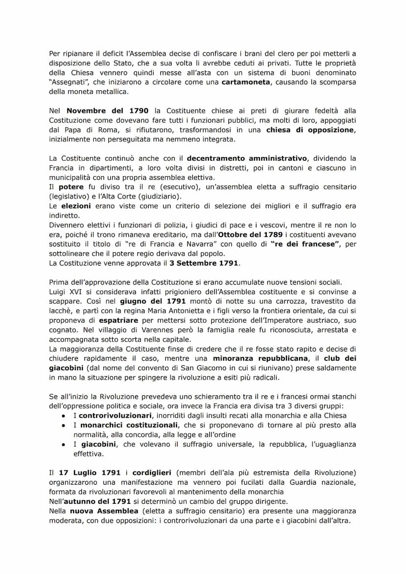 LA RIVOLUZIONE FRANCESE
La Rivoluzione francese (1789-1795) è la terza e ultima grande rivoluzione del 1700 che
coinvolse l'Europa.
LE CAUSE