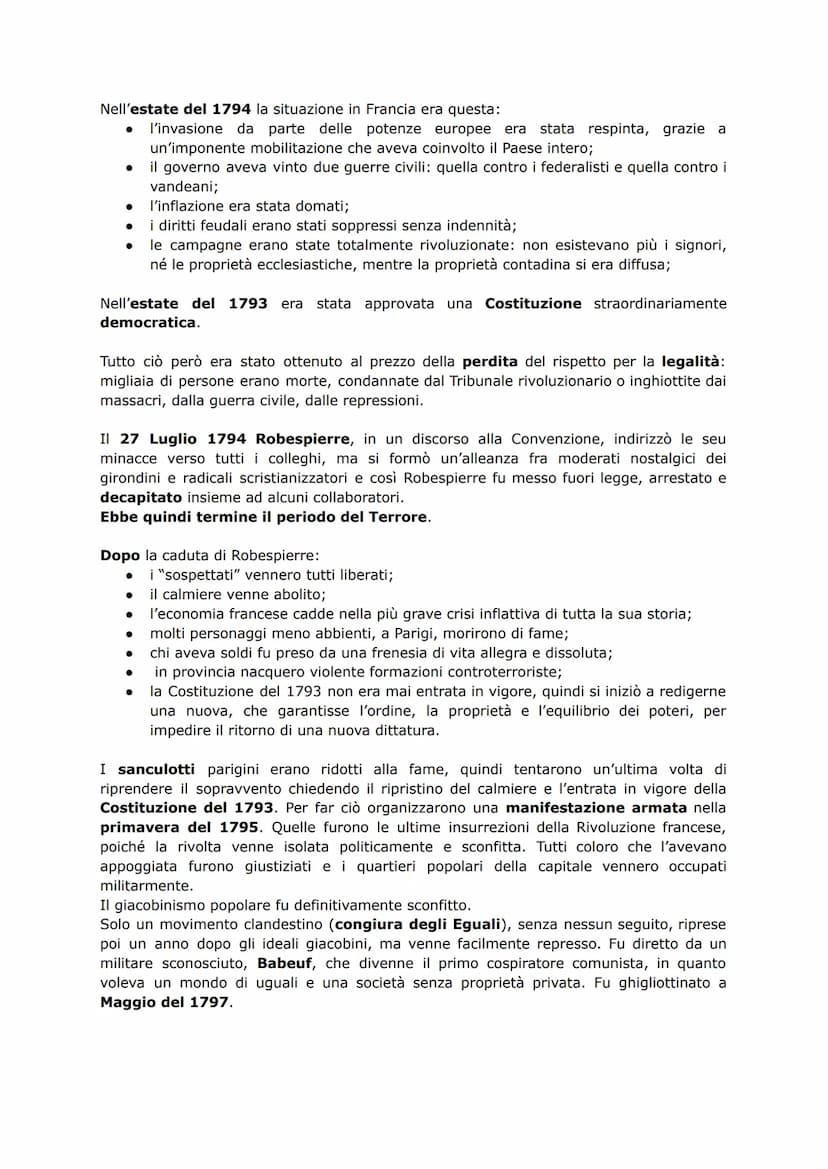 LA RIVOLUZIONE FRANCESE
La Rivoluzione francese (1789-1795) è la terza e ultima grande rivoluzione del 1700 che
coinvolse l'Europa.
LE CAUSE