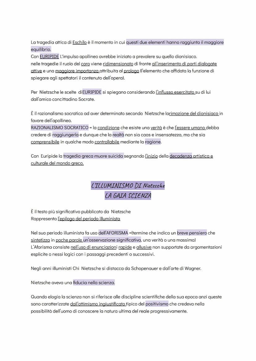 
<p>Nietzsche pubblica un saggio intitolato "La nascita della tragedia dallo spirito della musica", partendo dall'idea che l'immagine tradiz