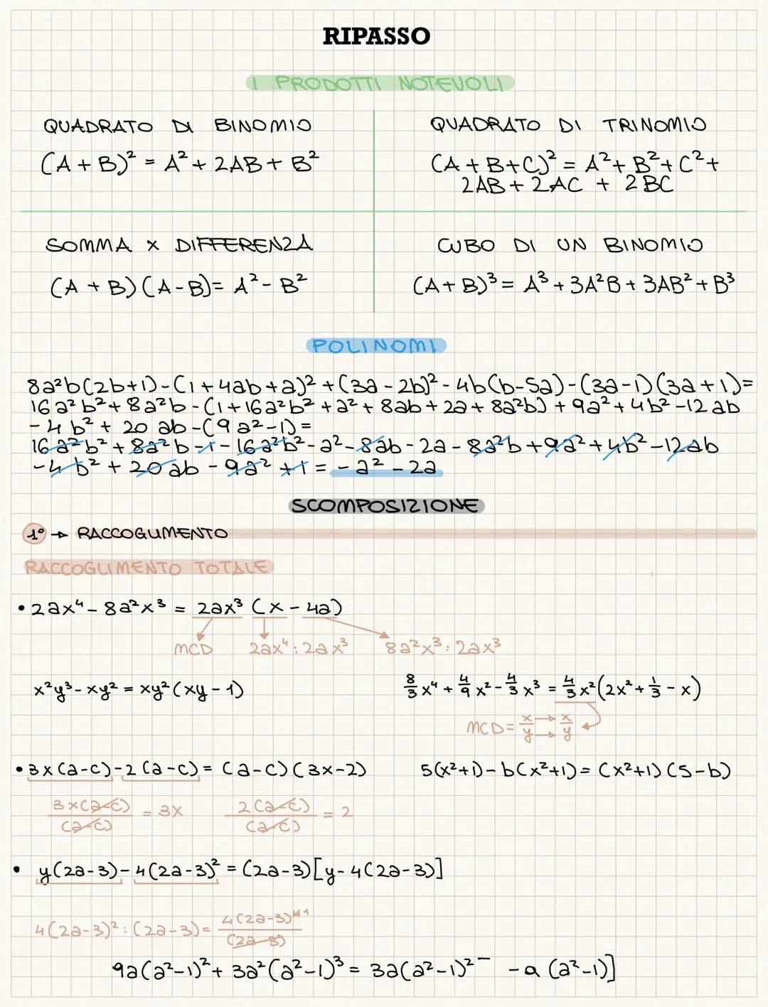 <h2 id="quadratodibinomioab">QUADRATO DI BINOMIO (A + B)²</h2>
<p>The formula for finding the square of a binomial is (A + B)² = A² + 2AB + 