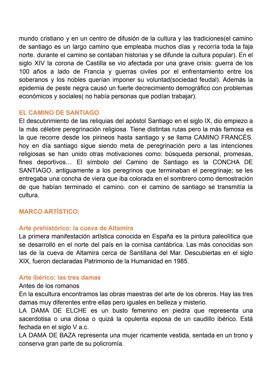 MARCO HÍSTORICO:
La península ibérica fue habitada desde el paleolítico (lo demuestra la cueva de
Altamira en Cantabria, pinturas rupestres)